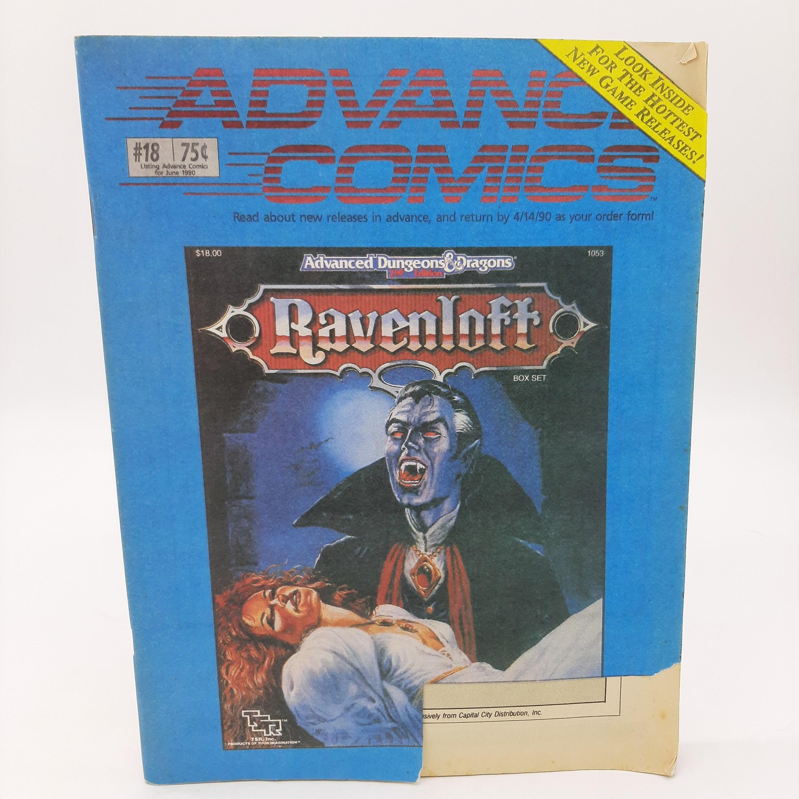 Vintage Advance Comics No. 18 Catalog 1990 Ravenloft TSR AD&D June RPG Order