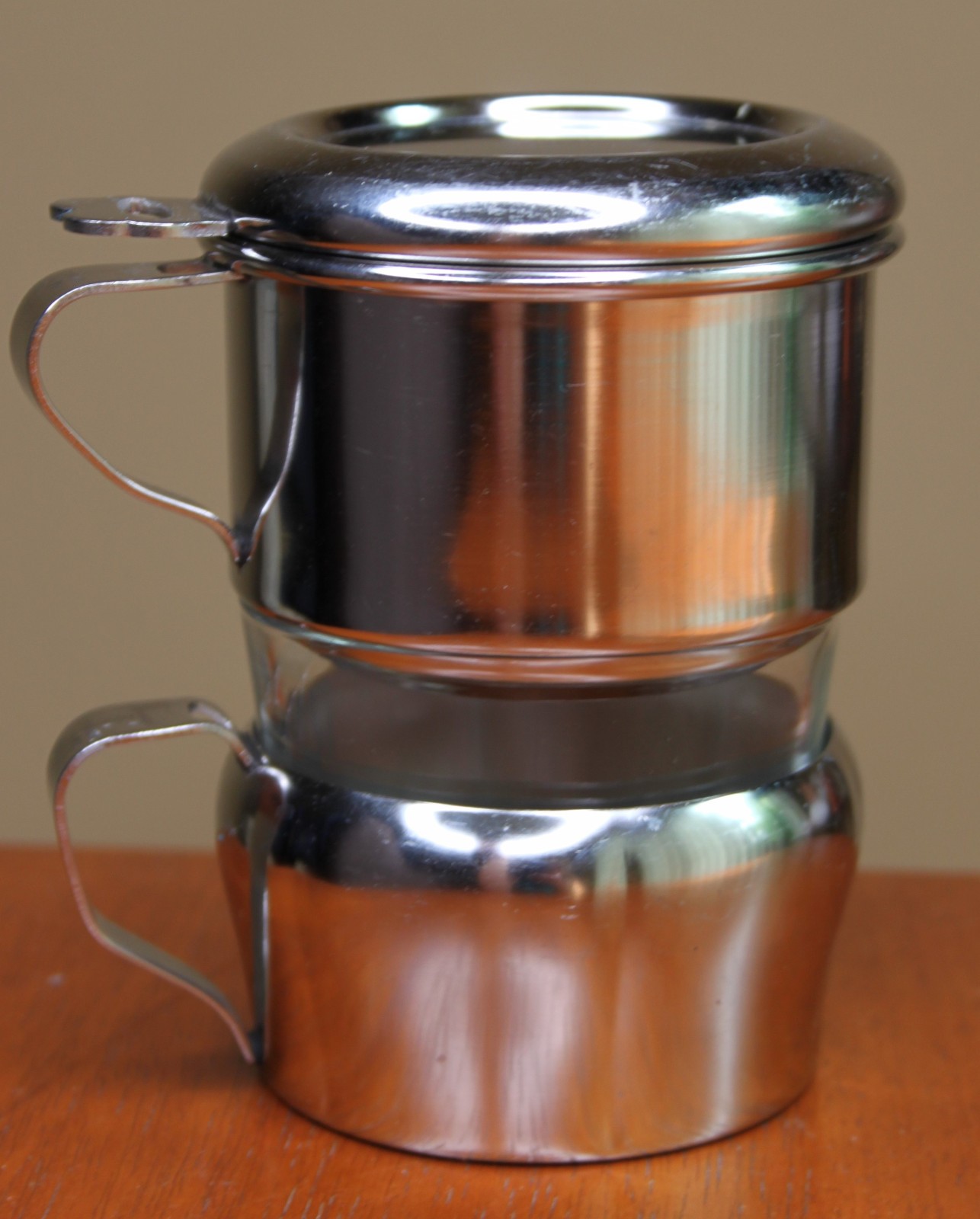 Vintage Demeyere Belgium Single-Serve Manual Drip Coffee Press Set