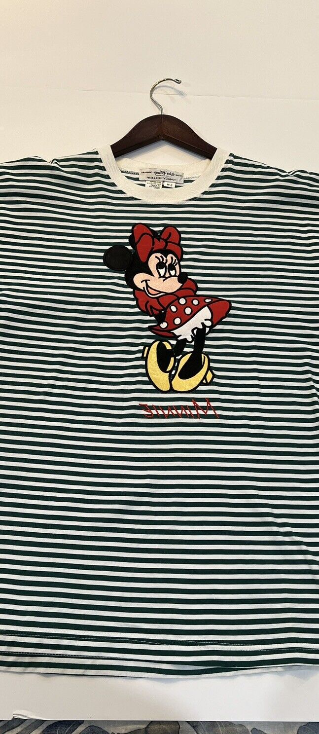 Minnie Mouse Striped Shirt Rare 90s Vintage Nancy Heller