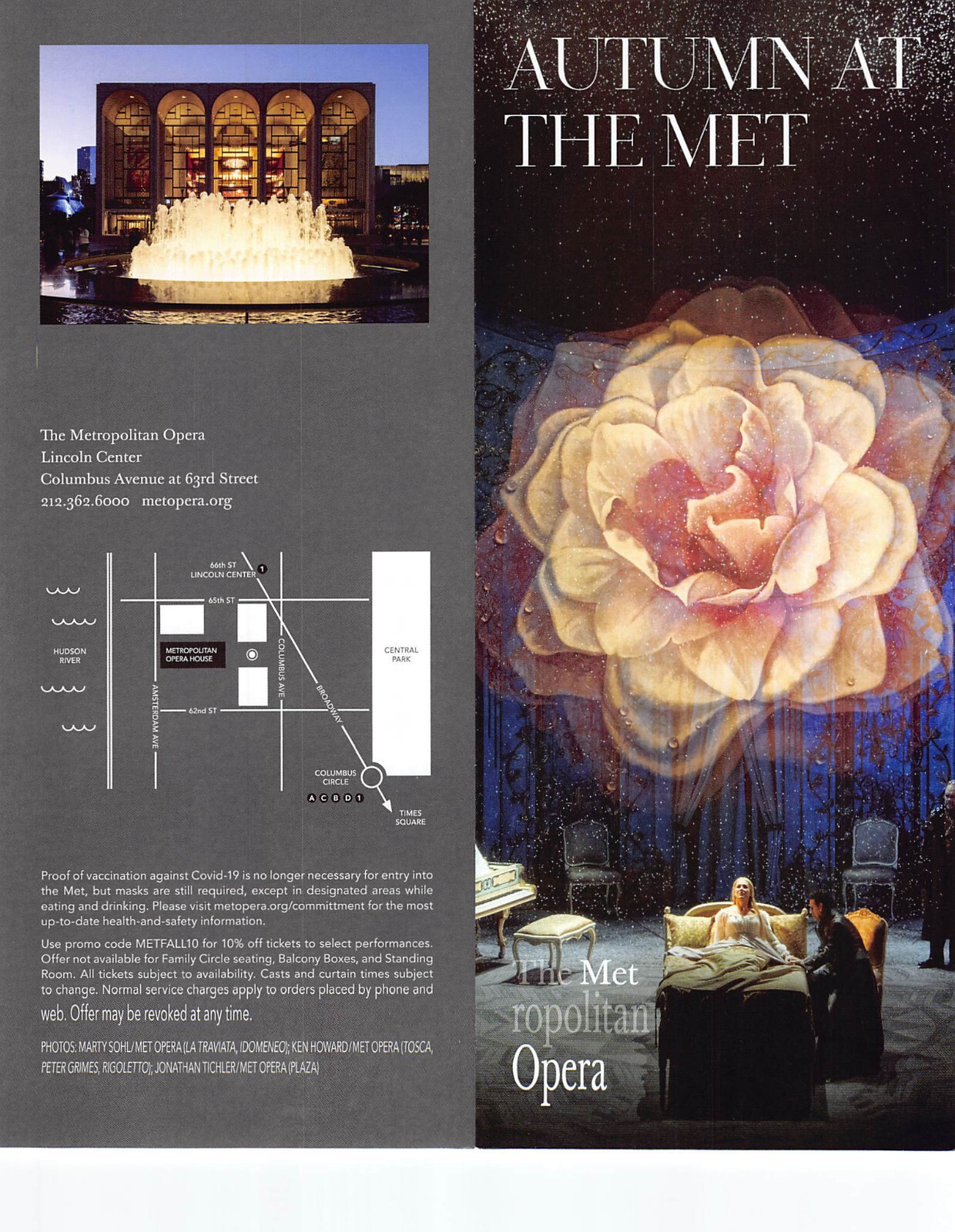 Metrolitan Opera 2022 Ad Flyer Broadway New York City Tosca Idomeneo Rigoletto Metrolitan Opera 2022 Ad Flyer Broadway New York City Tosca Idomeneo Rigoletto