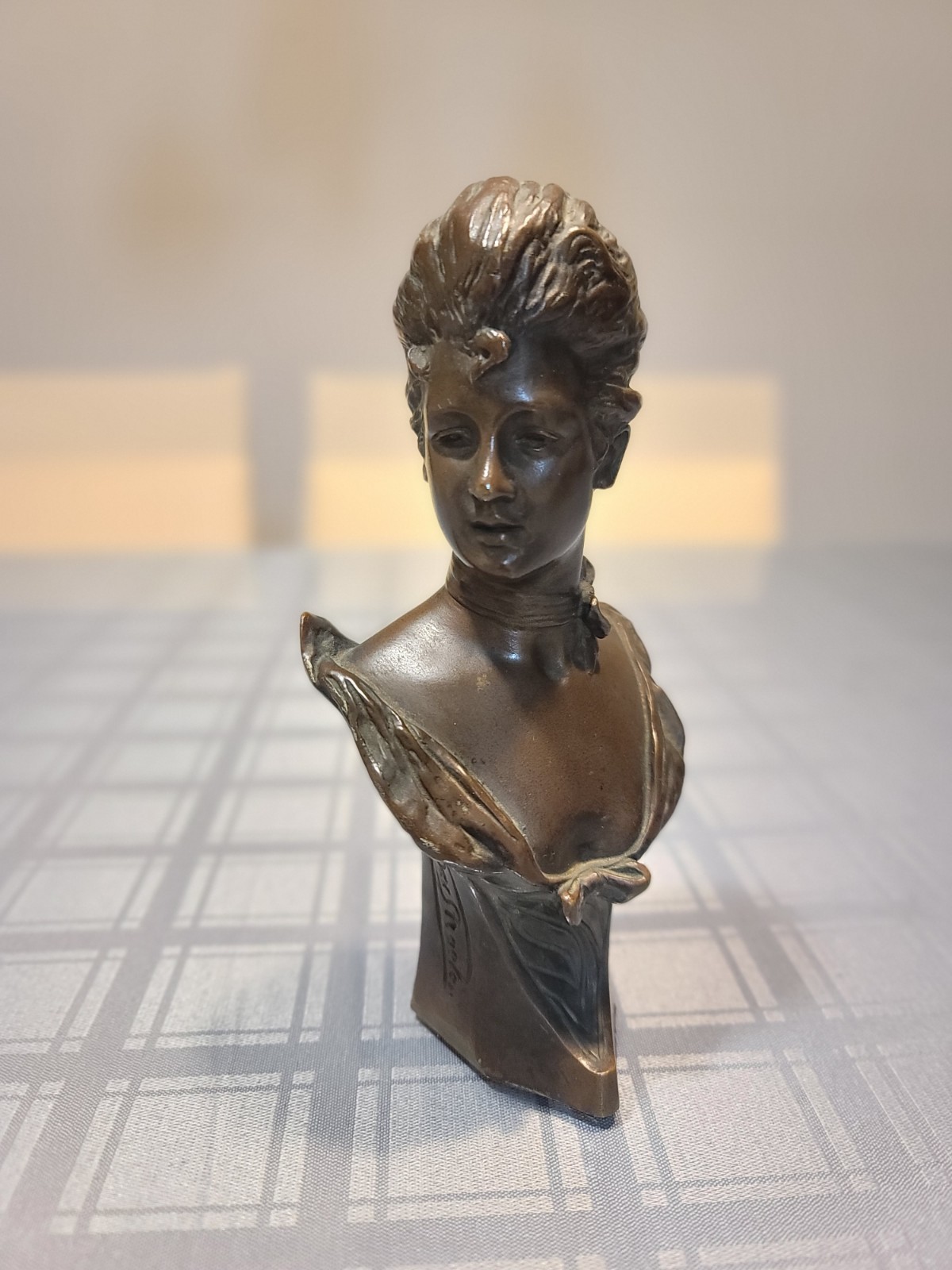 GEORGE VAN DER STRAETEN 1856 b. BELGIUM BRONZE GIRL STATUE   RARE