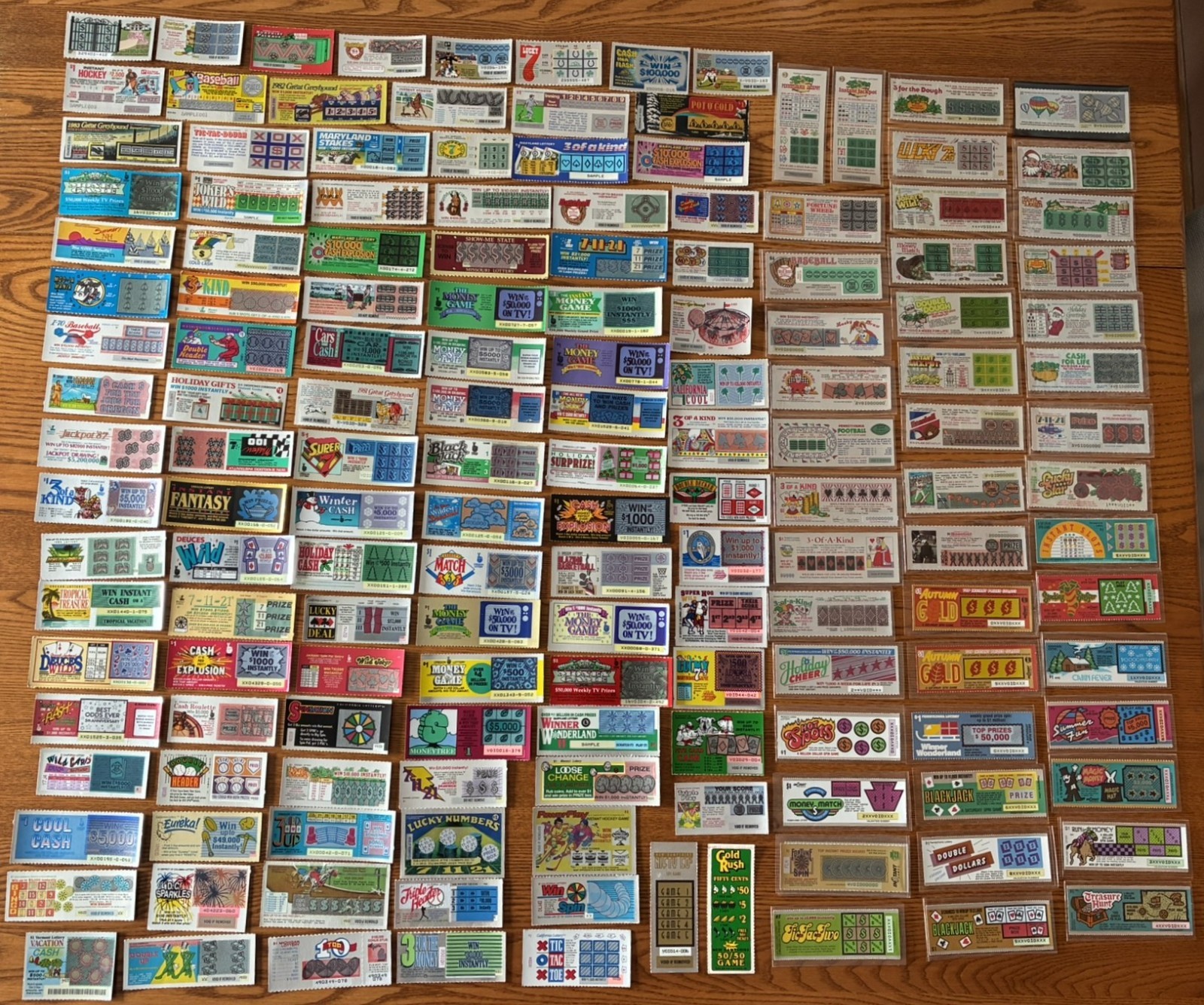 Vintage Lottery Void Tickets 1976-1977 ,a unique collection of 300 diff  tickets