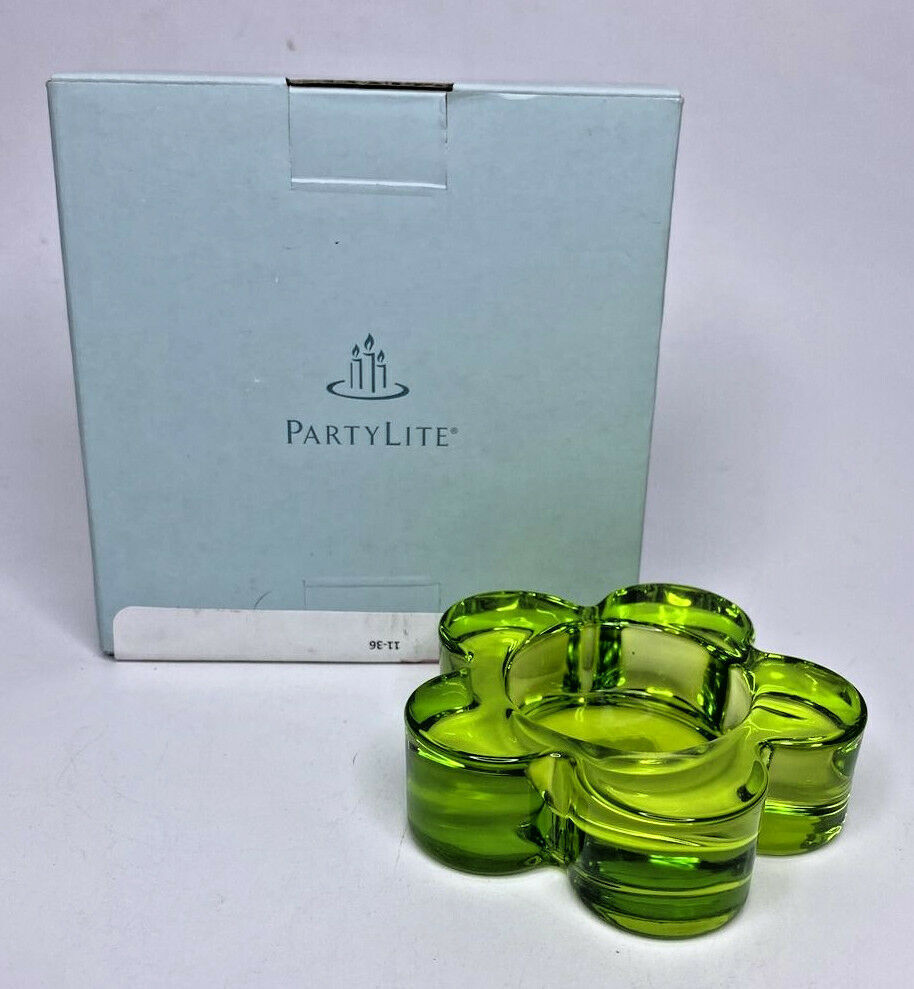 PartyLite Color Lites Green Tealight Candle Holder Retired NIB PLB2/P90585