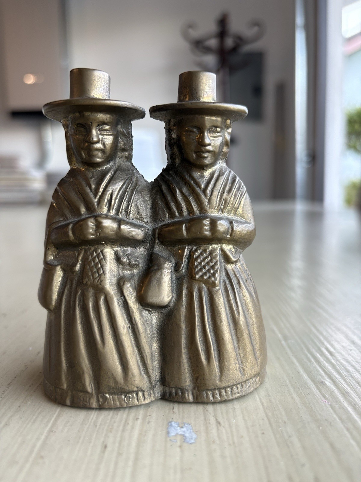 Vintage Welsh Double Lady Brass Bell