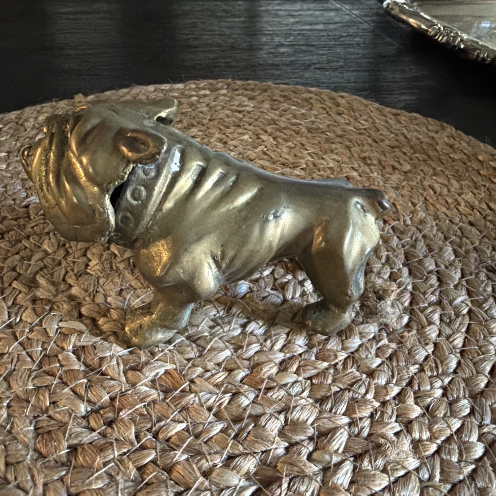 Vintage Solid Brass 1978 English Bulldog Figurine Paperweight - Heavy Over 1 LB Vintage Solid Brass 1978 English Bulldog Figurine Paperweight - Heavy Over 1 LB