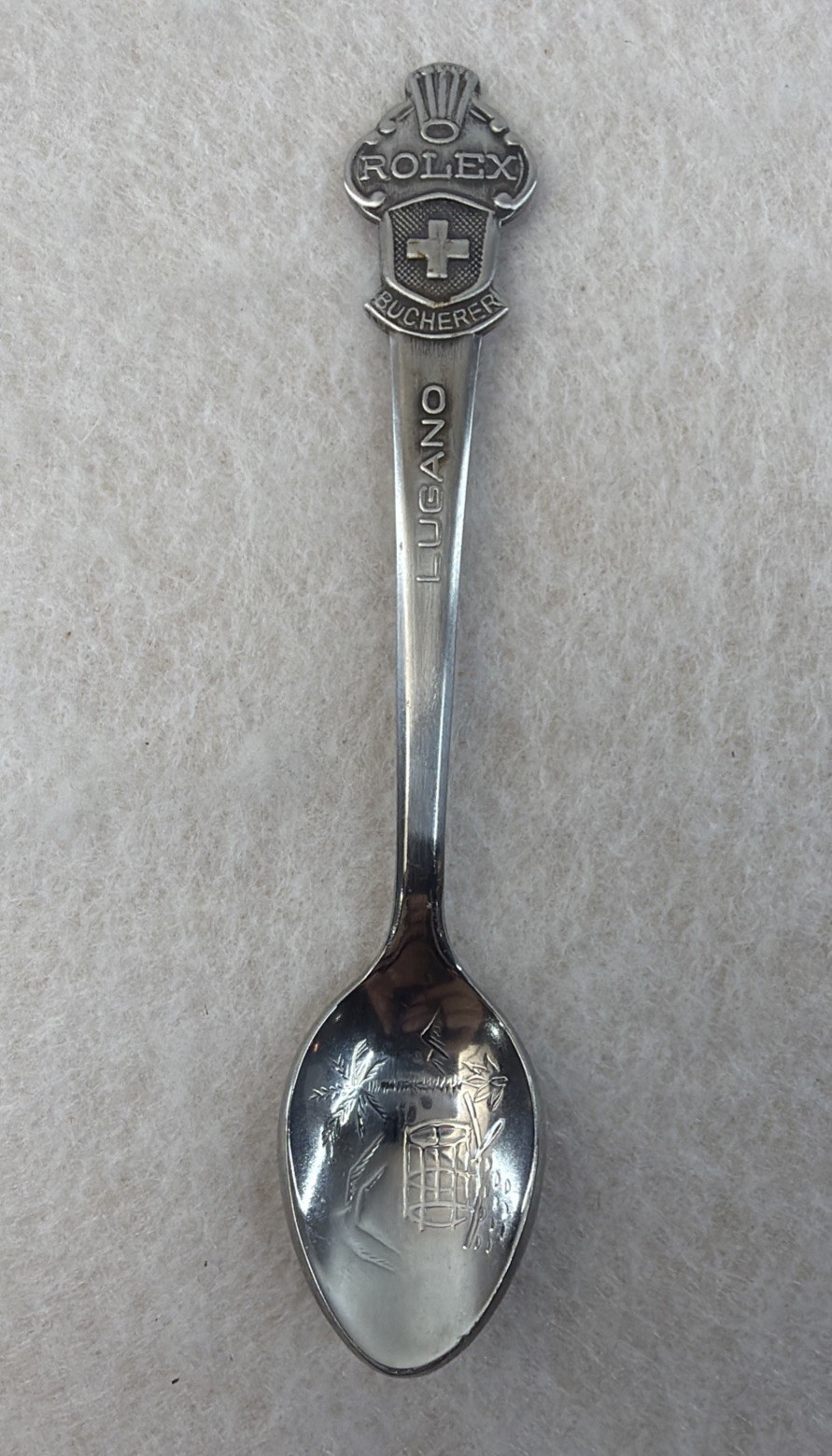 Vintage Rolex Bucherer Watches Lucerne Spoon B 100 12 Silverplate Switzerland.
