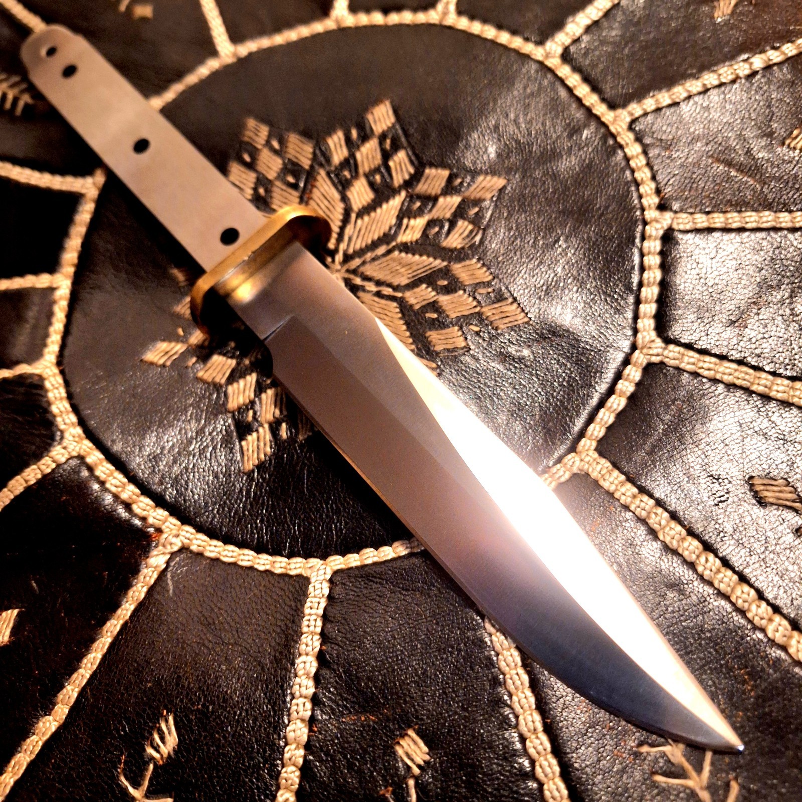 JOHN EK COMMANDO KNIFE RICHMOND M5 PROJECT BOWIE BLADE & BRASS GUARD JOHN EK COMMANDO KNIFE RICHMOND M5 PROJECT BOWIE BLADE & BRASS GUARD