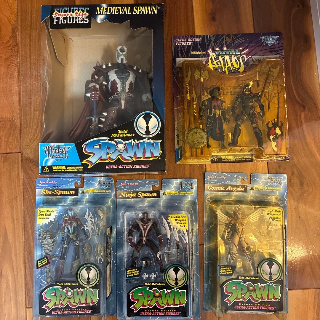 Spawn Deluxe Edition 5pcs Set Action Figures with Wear and Damage