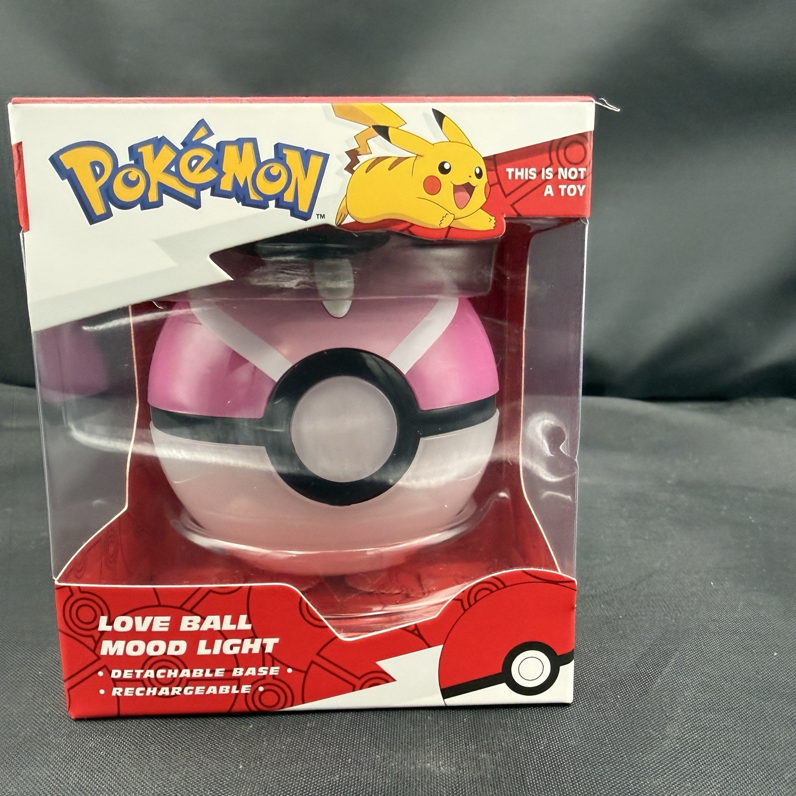 Pokémon Love Ball Mood Light Detachable Base Magnetic Charging Rechargeable Pokémon Love Ball Mood Light Detachable Base Magnetic Charging Rechargeable