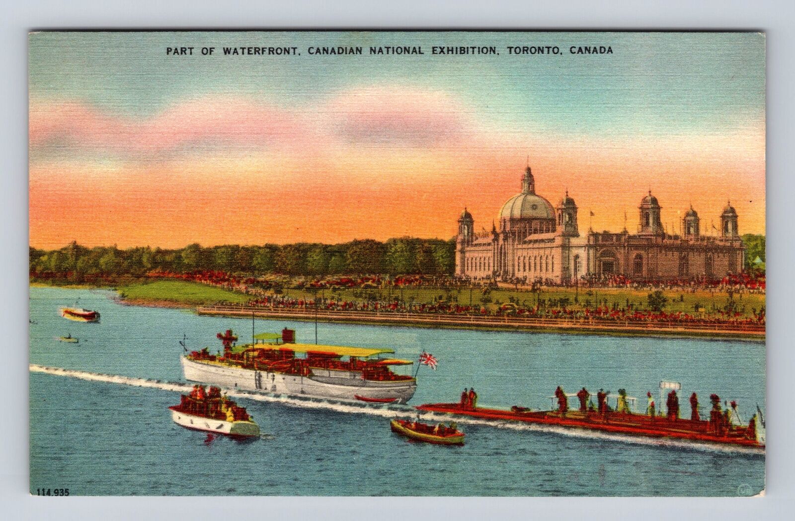 Toronto ON-Ontario Canada, Canadian Exhibition, Waterfront, Vintage Postcard