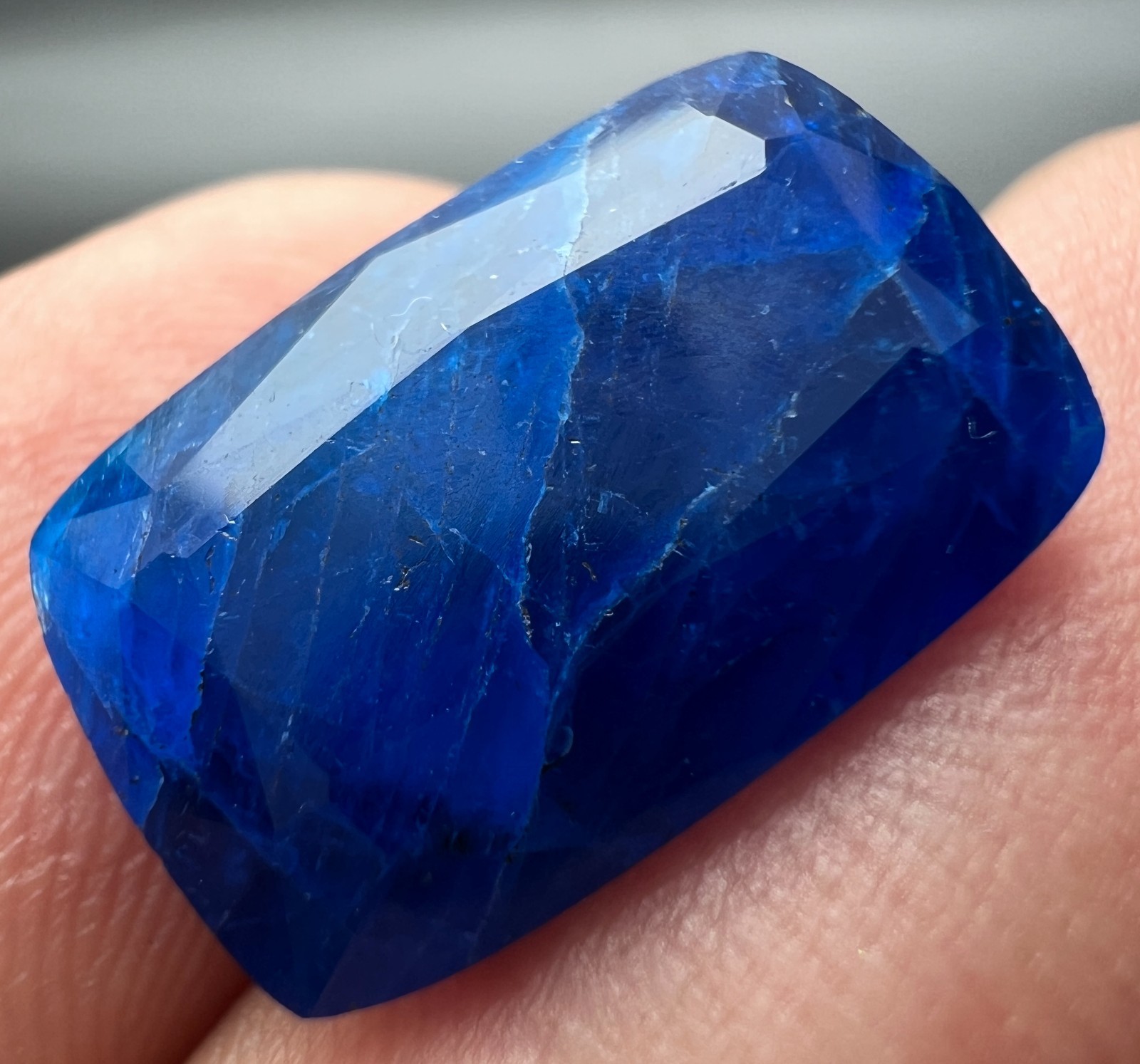 7.30 Ct Fluorescent Top Blue Hauyne | Hayune  Cut Gemstone from Afghanistan
