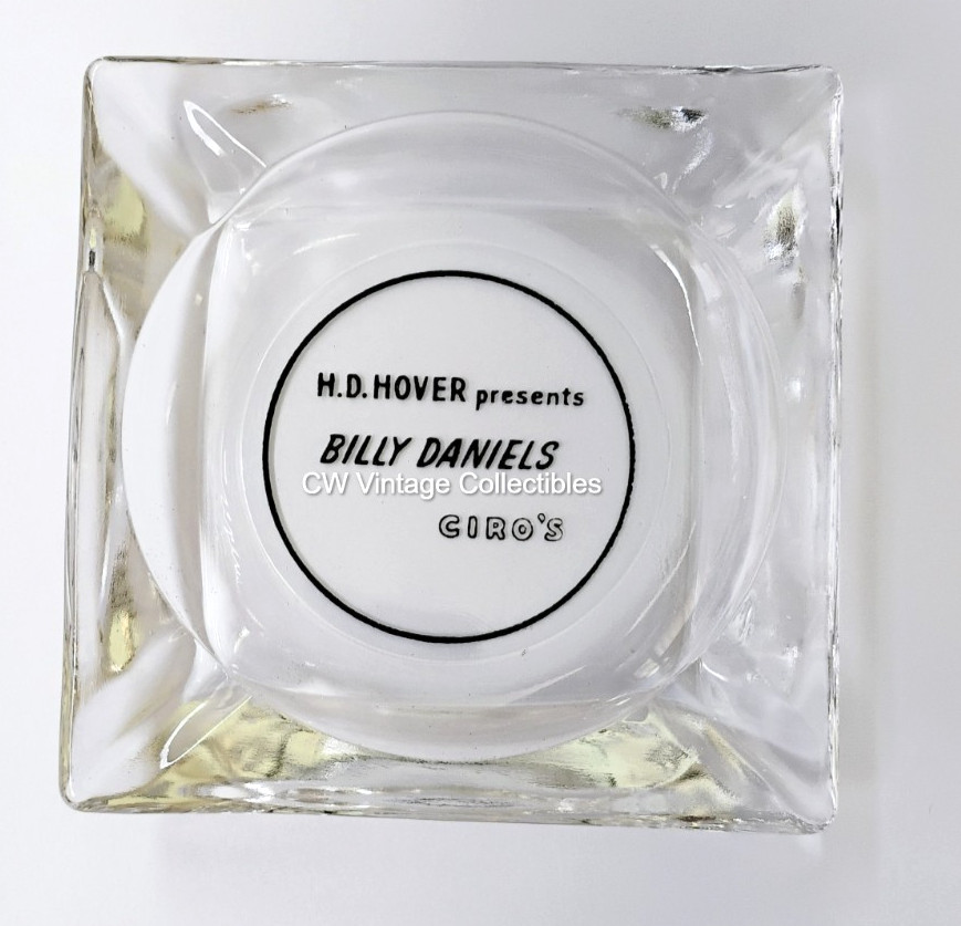 Rare 1950\'s Ciro\'s  Ashtray Billy Daniels Radio TV Black Americana Hollywood CA