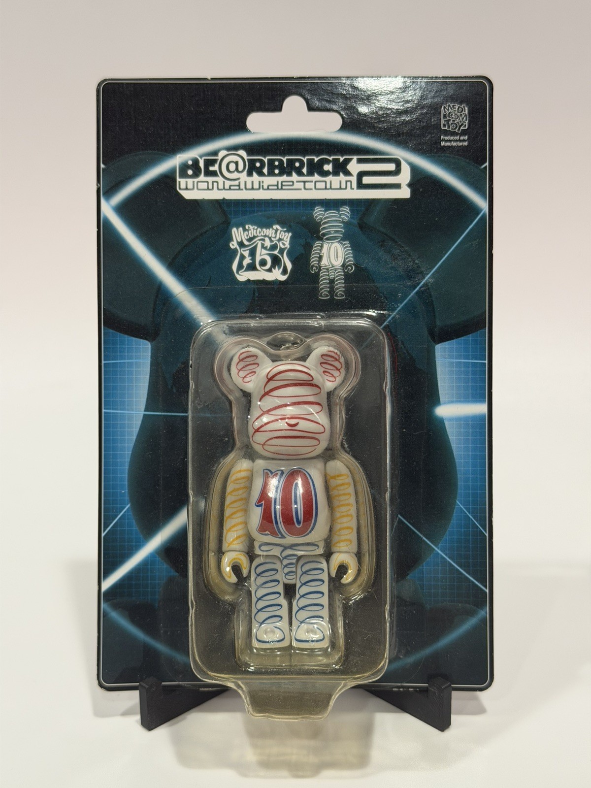 Bearbrick Keychain 100% World wide tour 2 10th Anniversary Be@rbrick MEDICOM TOY