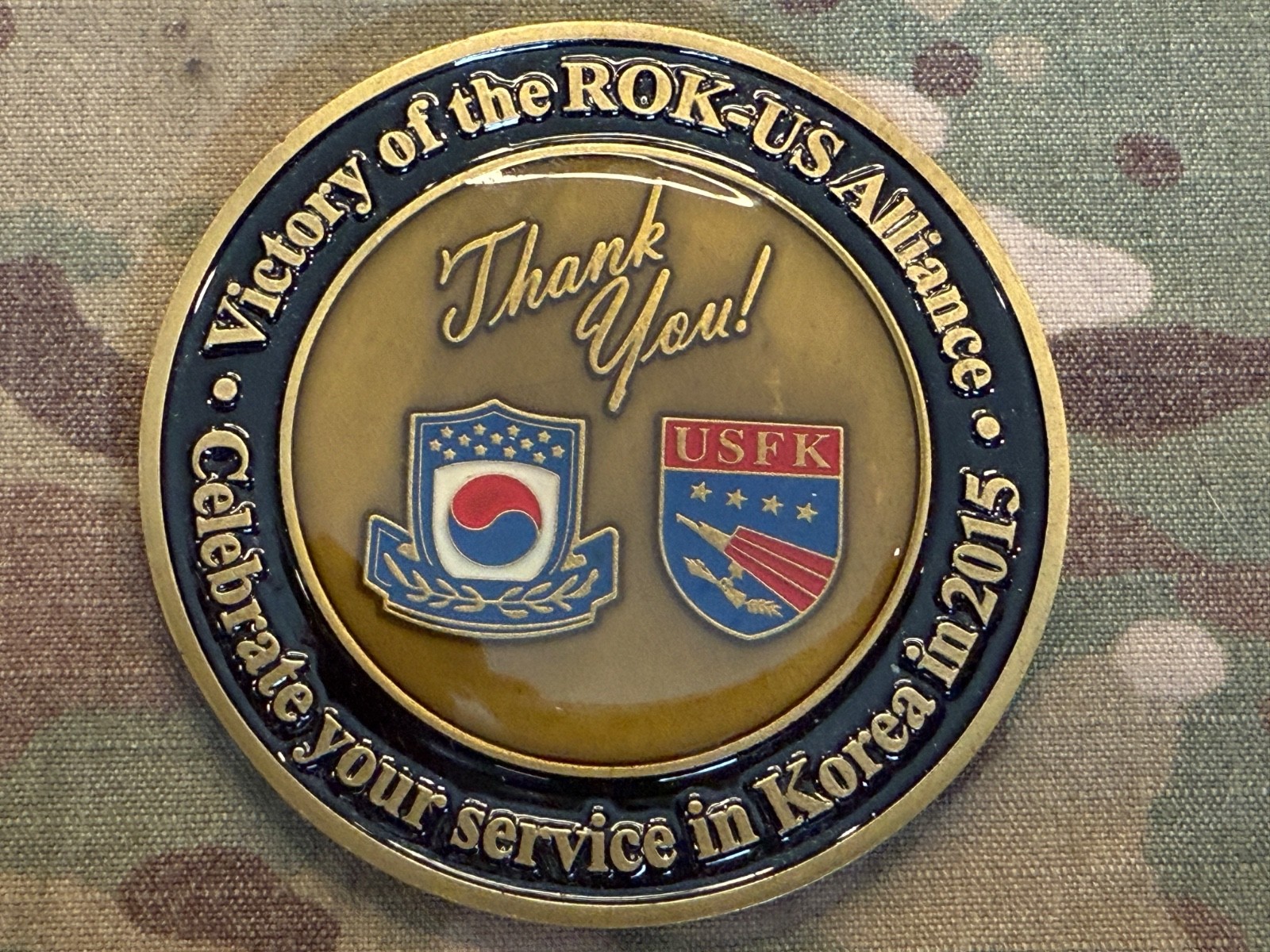 ROK MPVA USFK Republic of Korea Veterans Affairs Appreciation Challenge Coin