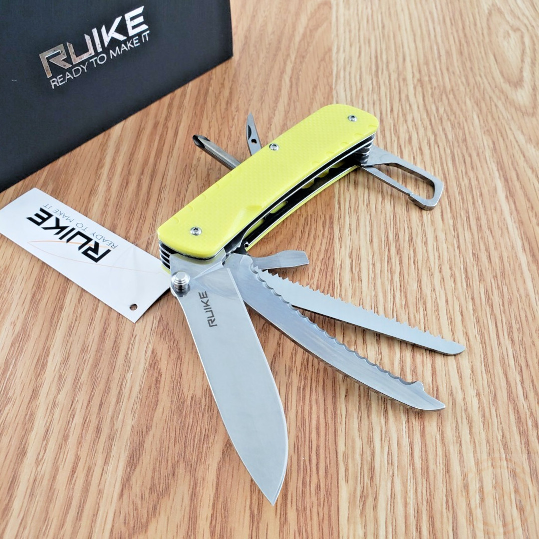 RUIKE LD43 Trekker Multi Tools Pocket Knife Stainless Steel Blade G10 Handle