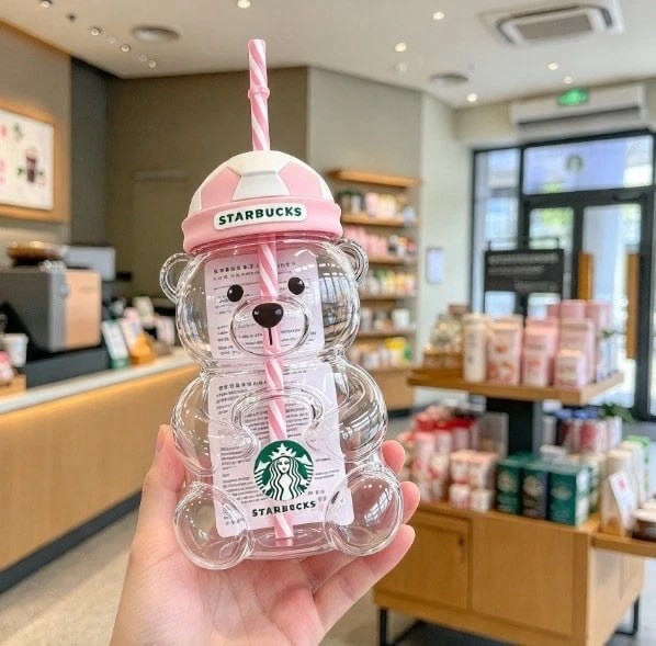 HOT 2026 Starbucks Strawberry Bearista Bear Pink Cup Limited Edition NIB