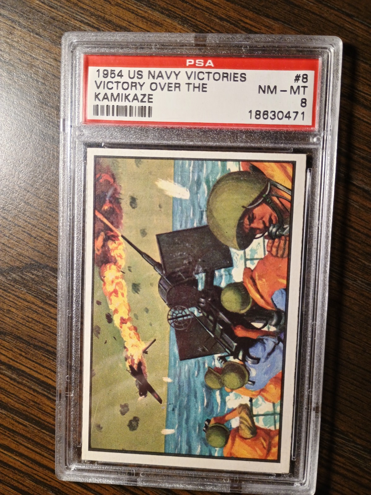 1954 Bowman US Navy Victories #8 Psa 8