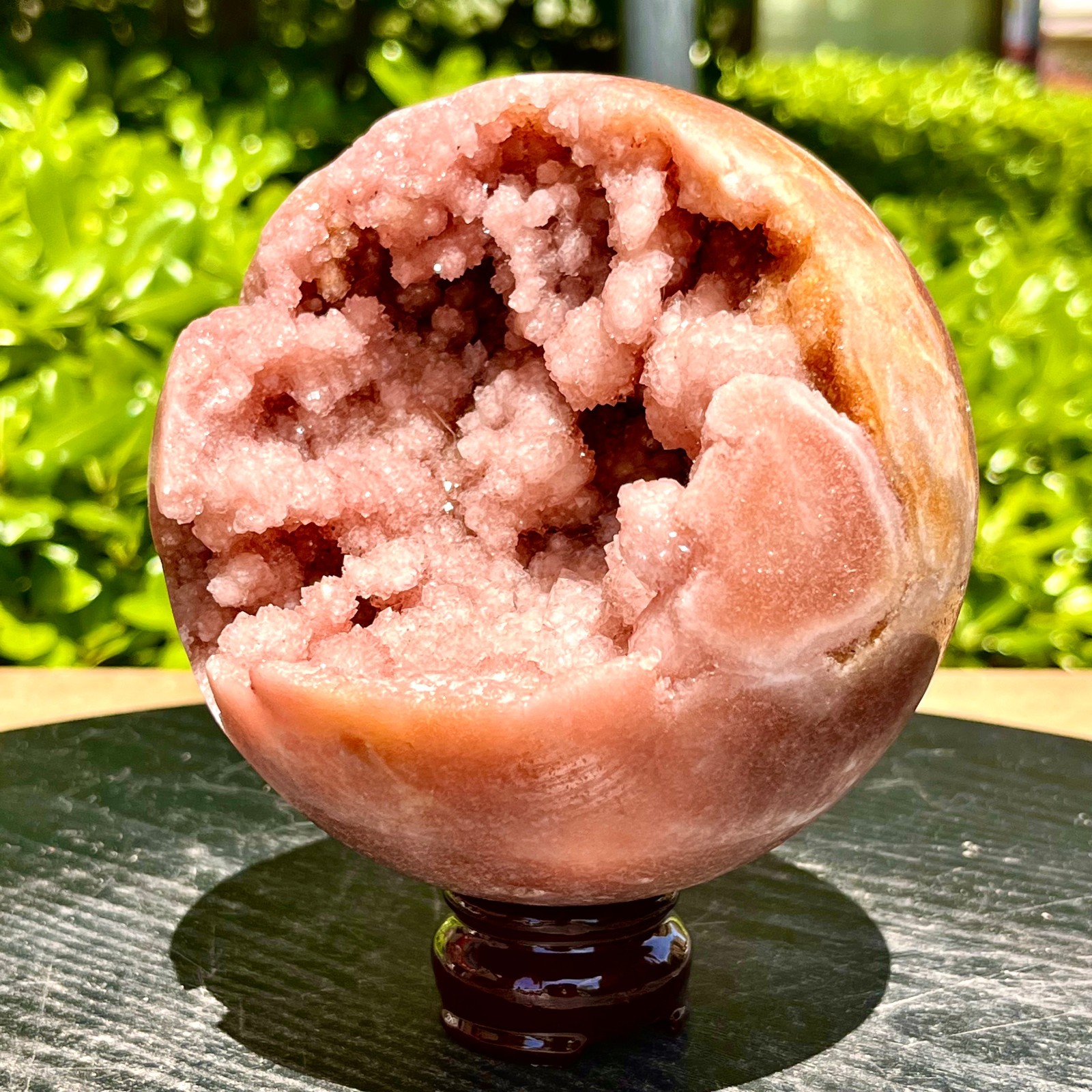 3.67LB Natural Purple Pink Crystal Advanced Cave Spherical Spiritual Decoration