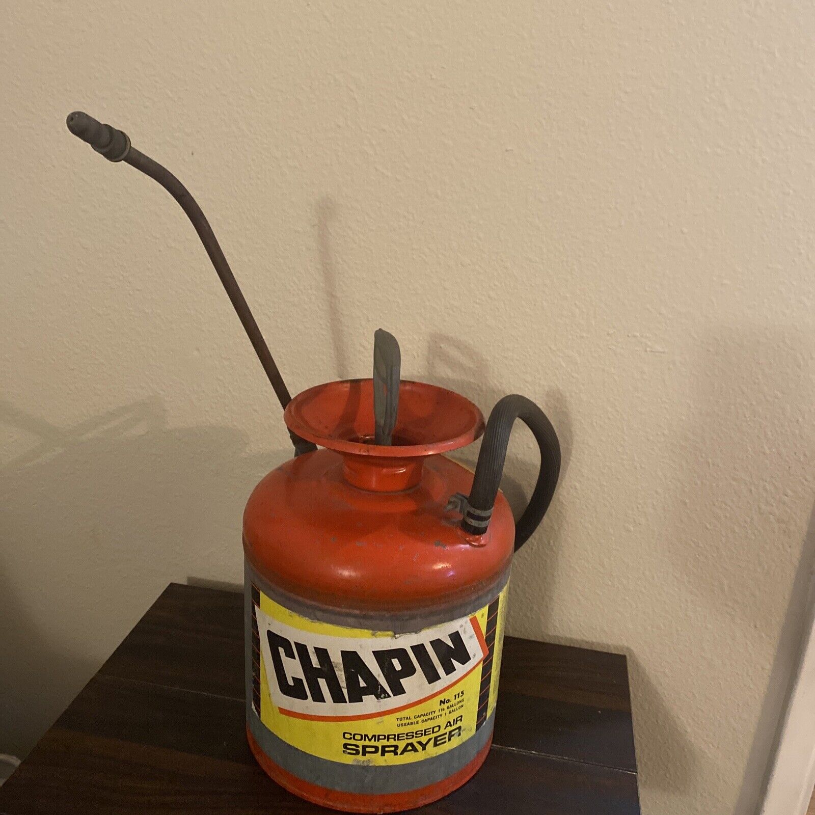 Rare Vintage Chapin Compressed Air Sprayer No. 115 Label complete Made In USA