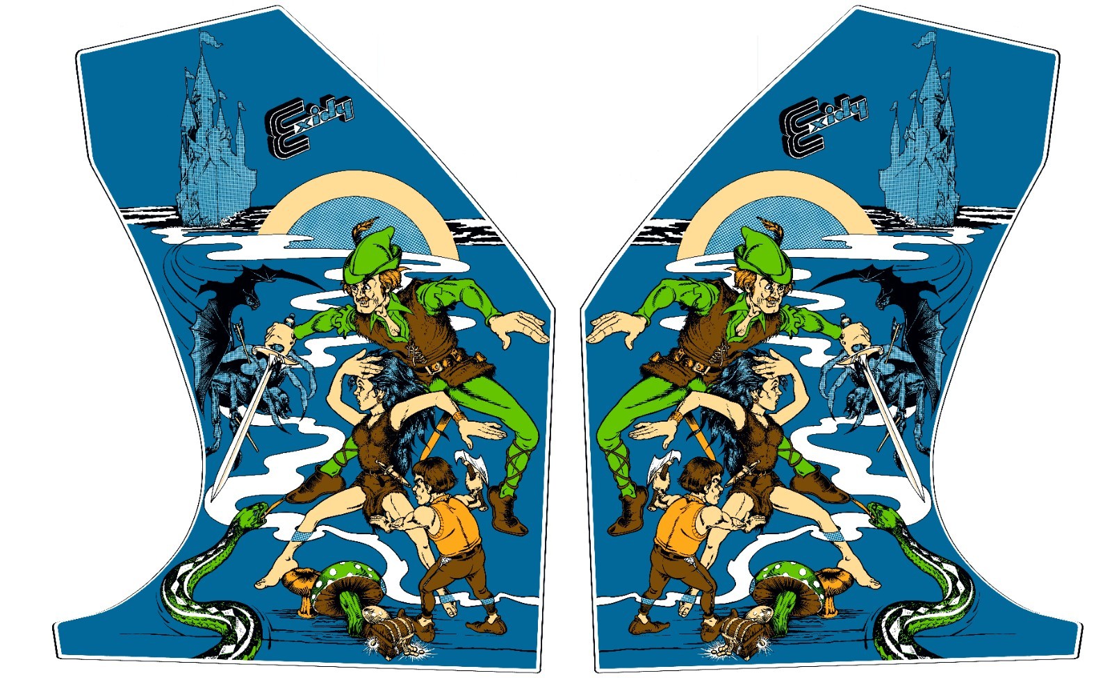 Crossbow Arcade Side Art 2 Piece Set Laminated High Quality