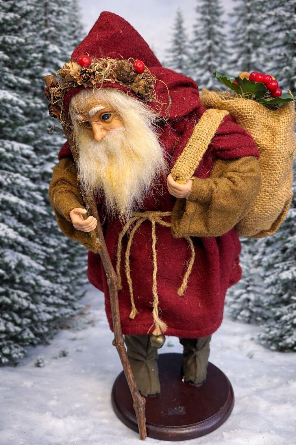 Martha Pippen Knecht Ruprecht Germany Traveling Santa Figure Felt Cloak 15