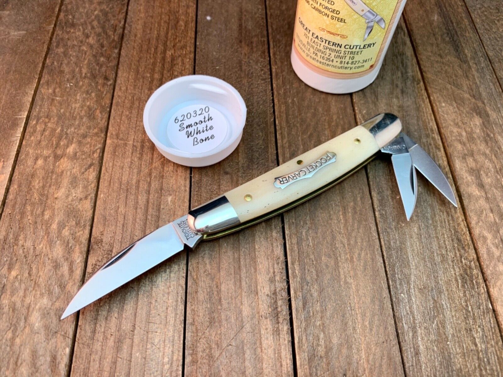 Great Eastern Cutlery Tidioute Knife Pocket Carver 62 Smooth White 