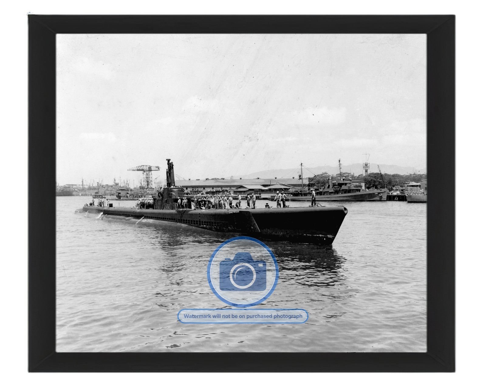 USS TANG SS-306 SUBMARINE PEARL HARBOR HAWAII WWII 1944 8X10 FRAMED PHOTO