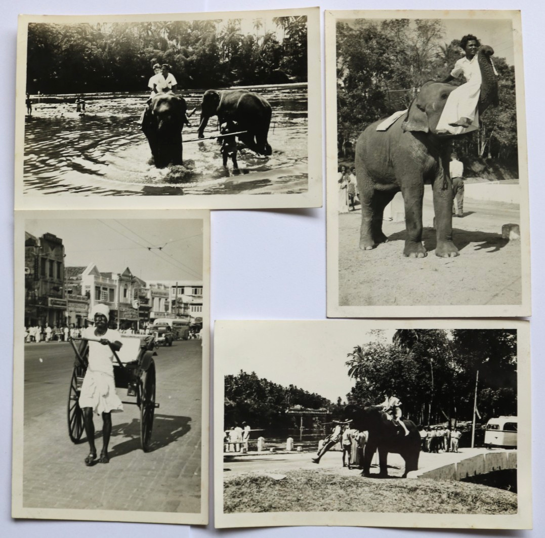 Ceylon, Sri Lanka, 4 Vintage Photos, Rickshaw, Taken 1956 Crew HMS Centaur Ceylon, Sri Lanka, 4 Vintage Photos, Rickshaw, Taken 1956 Crew HMS Centaur