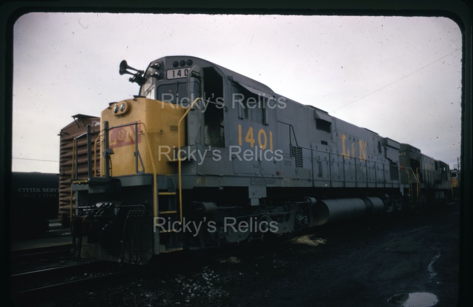 Original Slide L&N #1401 Alco C628 Louisville Nashville 1972 Atlanta GA