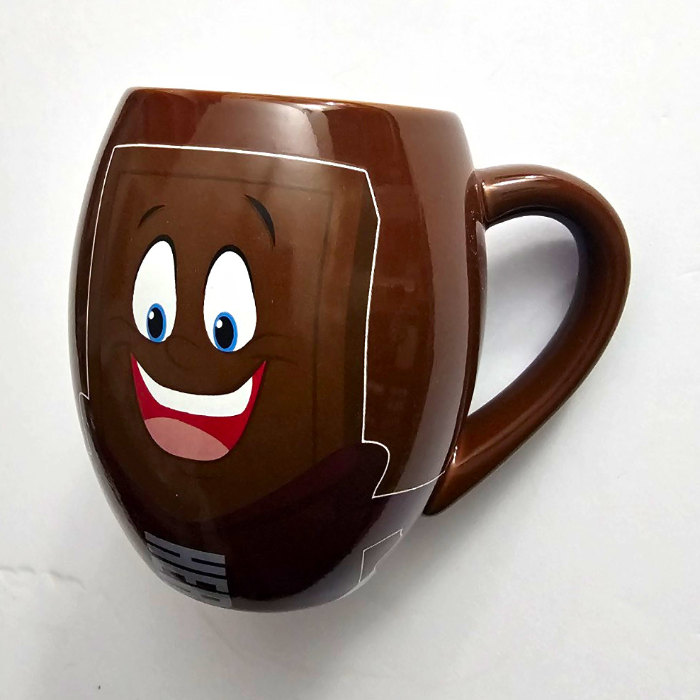 Hershey’s Kiss Character Brown Ceramic Coffee Mug Dishwasher & Microwave Safe
