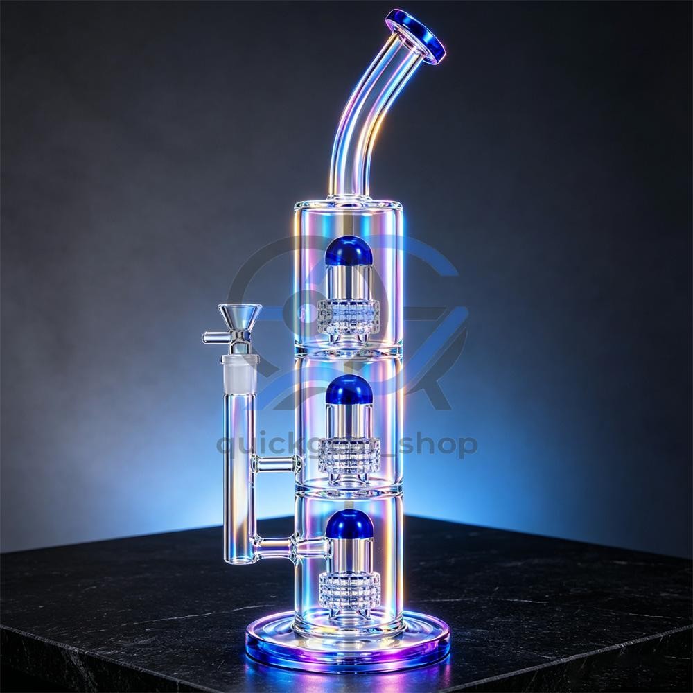 16inch Heavy Duty Thick Glass Bong Water Pipe Hookah Bongs With 18mm Bowl USA