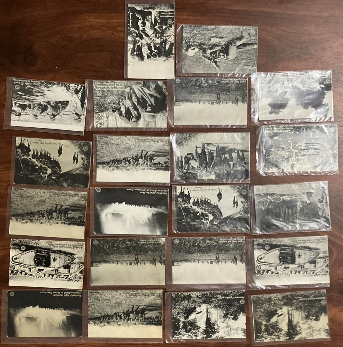 Chicago Daily News Postals WWI Military Postcards Lot of 22 RPPCs