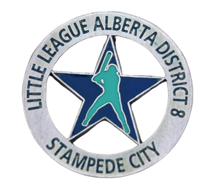 VTG ALBERTA CANADA Stampede City Little League Baseball Lapel Hat Pin District 8