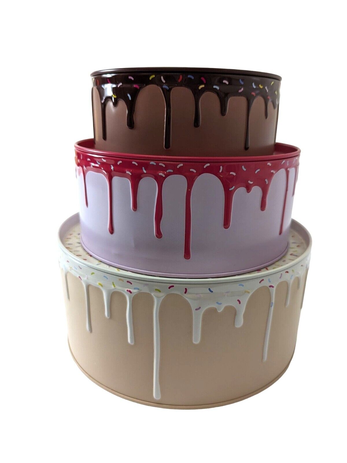 Suck UK Strawberry Cake Stacking Tins Within Tin SUPER CUTE Never Used 8\
