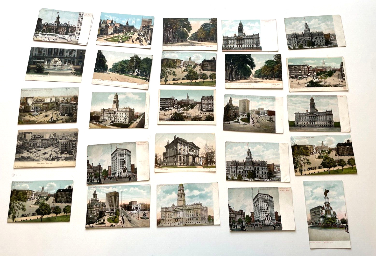 25 Vintage Detroit Michigan Early Undivided Postcard Lot, All Unposted