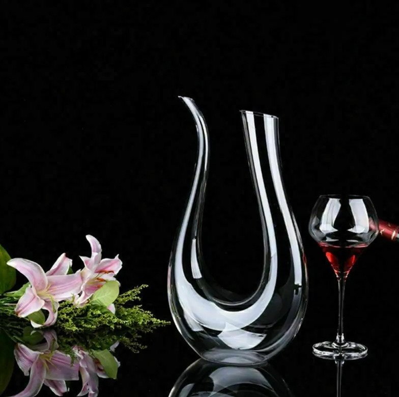 Wine Decanter with Aerator,Crystal Glass Wine Carafe and Purifier for Home Bar 1