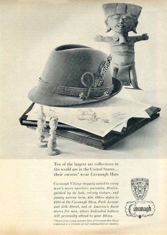 1960 Cavanagh PRINT AD Viking Hat