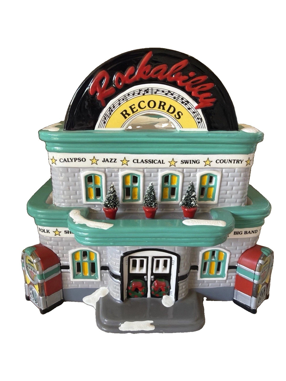 Department 56 Original Snow Village Rockabilly Records Intro 1996 Retired 1998