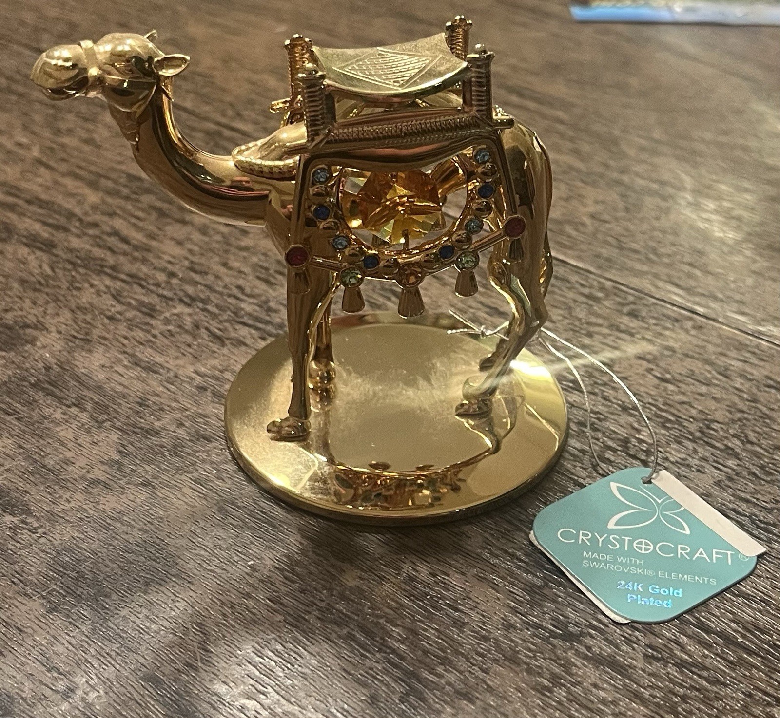Crystocraft 24K Gold Plated Camel With Swarovski Elements