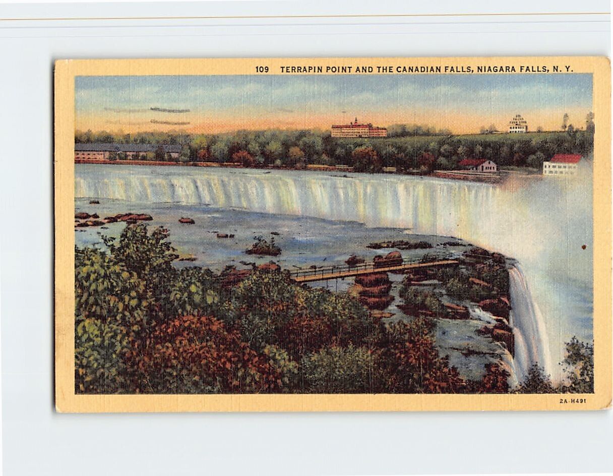 Postcard Terrapin Point & Canadian Falls Niagara Falls Canada