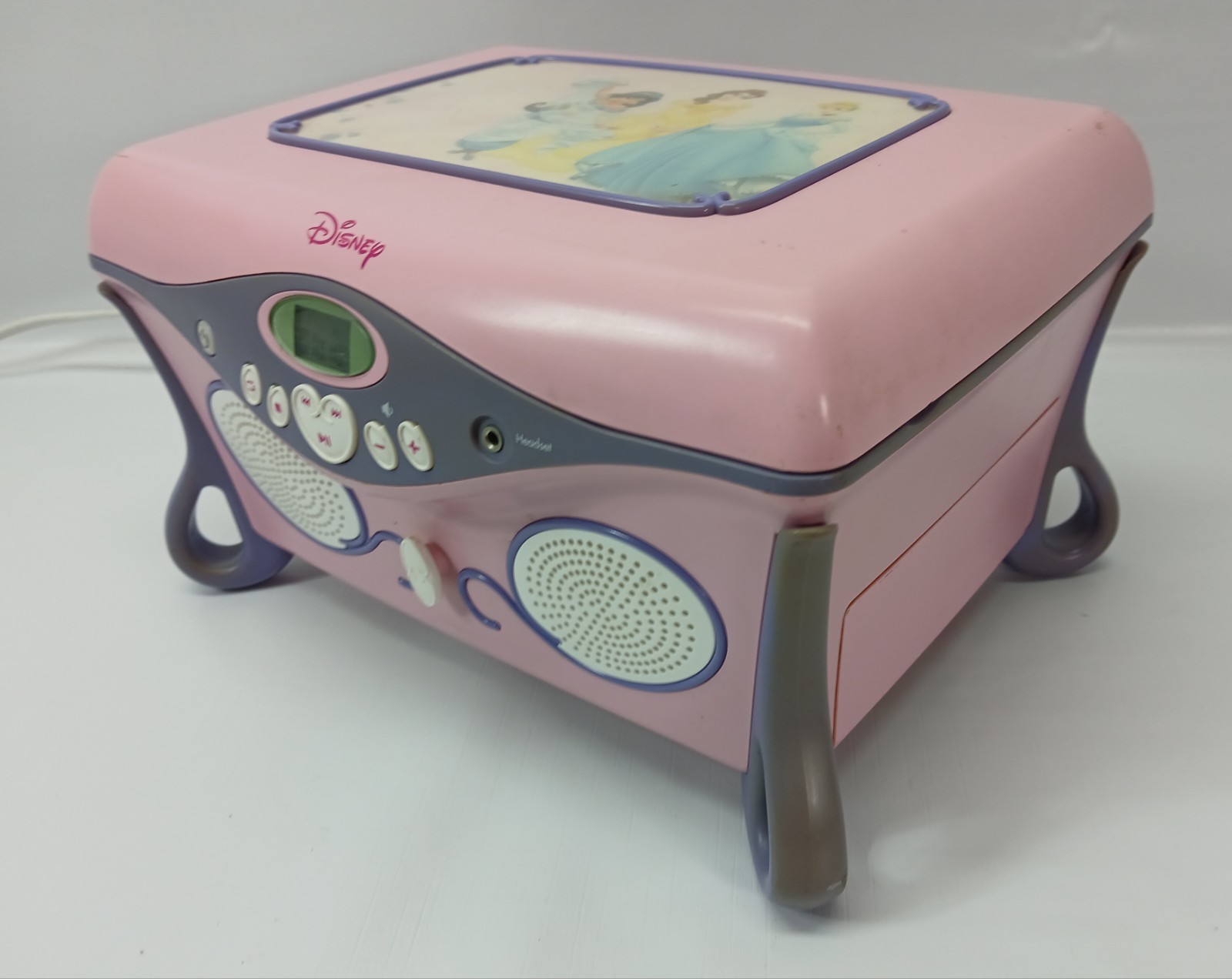 Vintage 2004 Disney Princess CD Player Jukebox Jewelry Box & CD Storage WORKS 