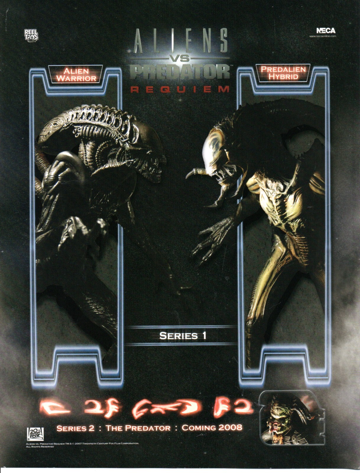 2008 ALIENS VS. PREDATOR REQUIEM Series #1 Action Figures Toy PRINT AD ART