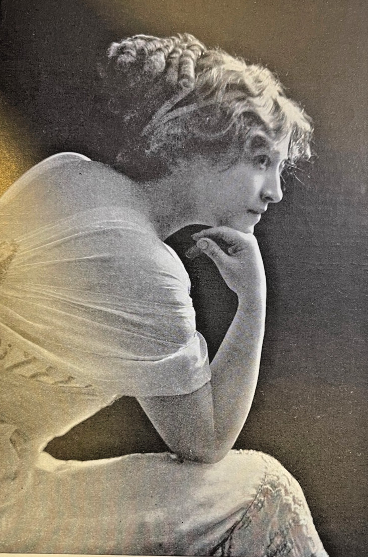 1910  Vintage Magazine Illustration Actress Pauline Frederick The Fourth Estate