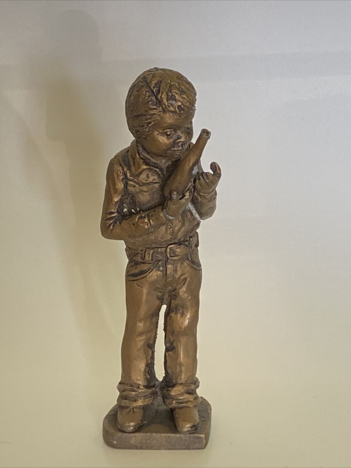 Vintage Boy Sculpture Figure Statue 4.25”