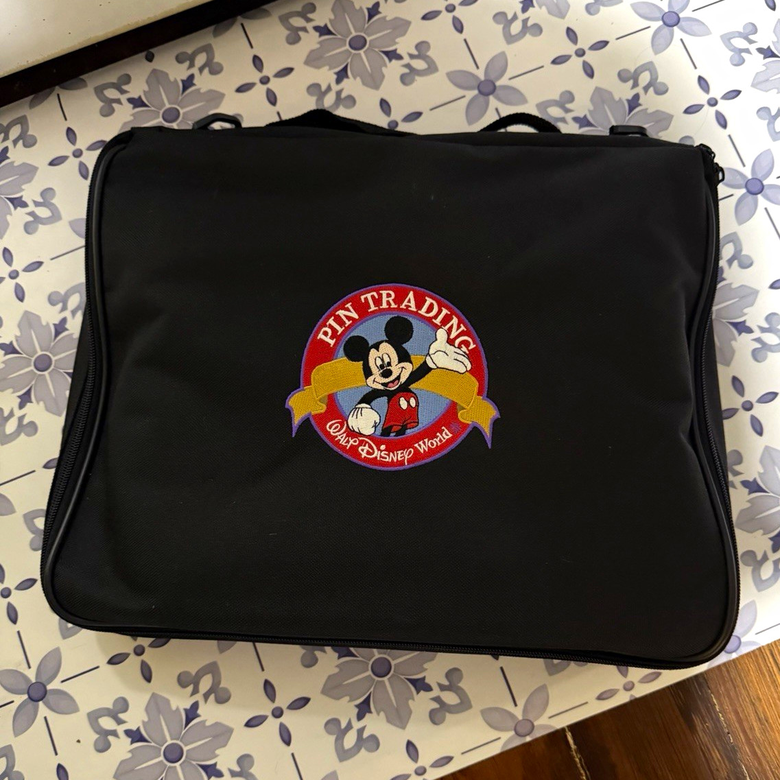 Disney Pin Trading Mickey Mouse Black Solid Carrying Case