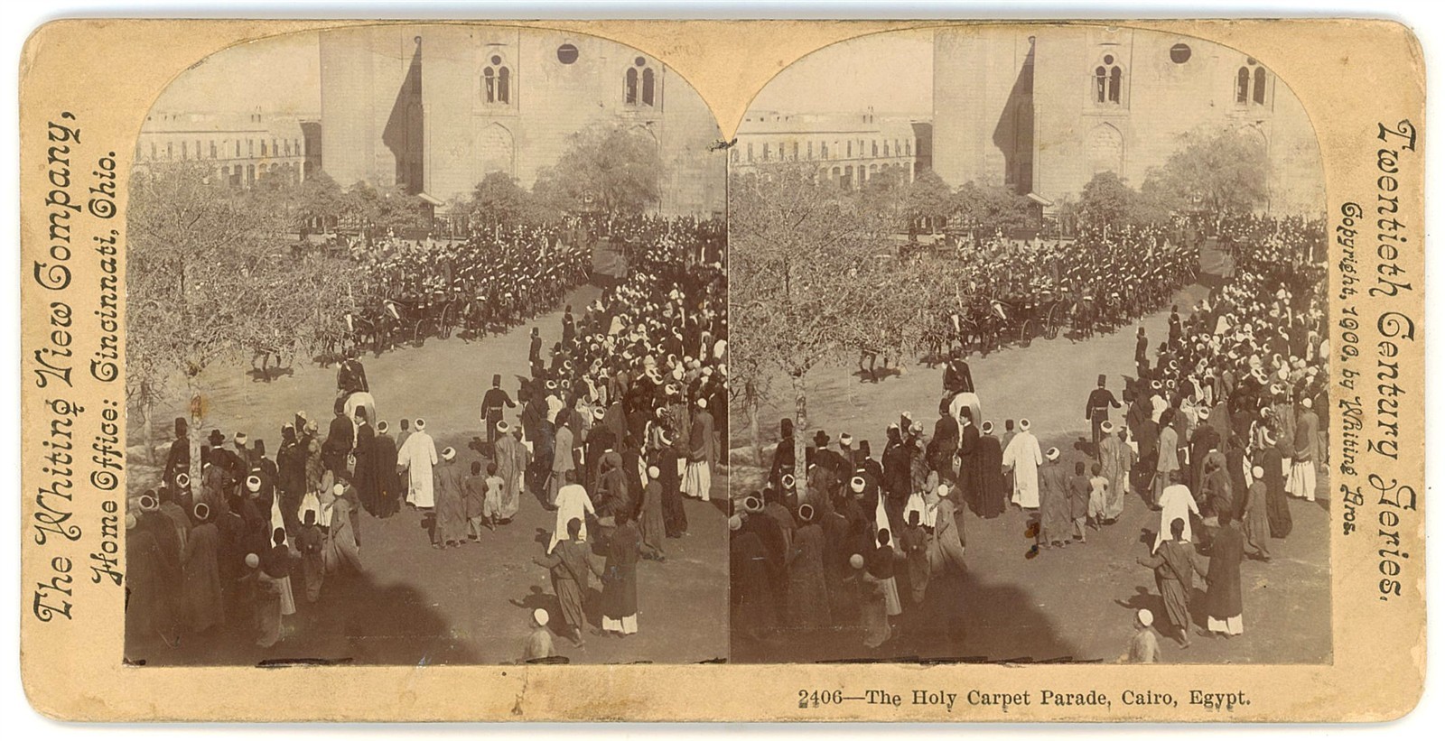 EGYPT STEREOVIEW - Cairo - Holy Carpet Parade - Whiting View Co c1900
