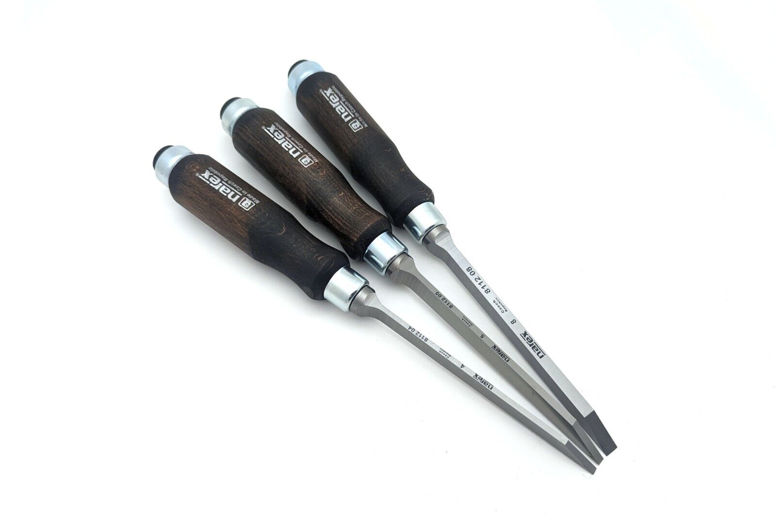 Narex (Made in Czech Republic) 3 pc set 4mm, 5mm, 8mm Mortise Chisels
