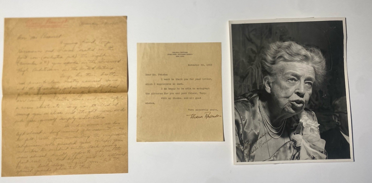 Eleanor Roosevelt Collection Signed Photo And Letter With Letter Requesting