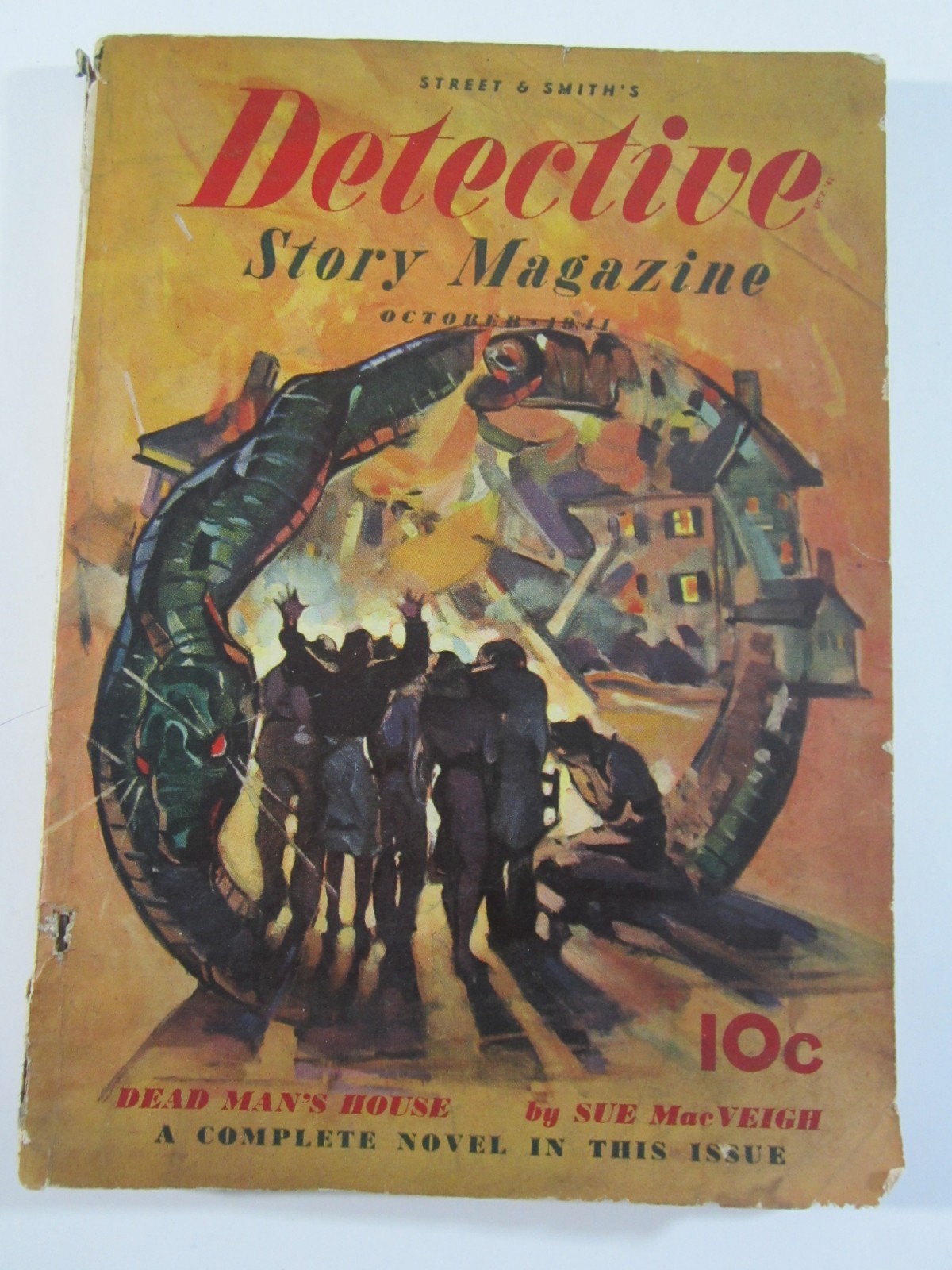 Detective Story Magazine Oct. 1941 VG- Snake Cover Detective Story Magazine Oct. 1941 VG- Snake Cover