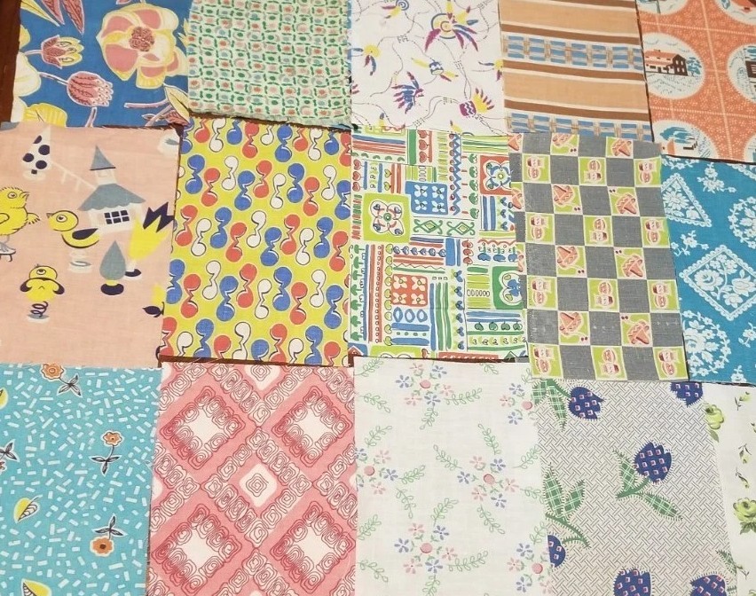 Feedsack Samples, 15 All Different 8